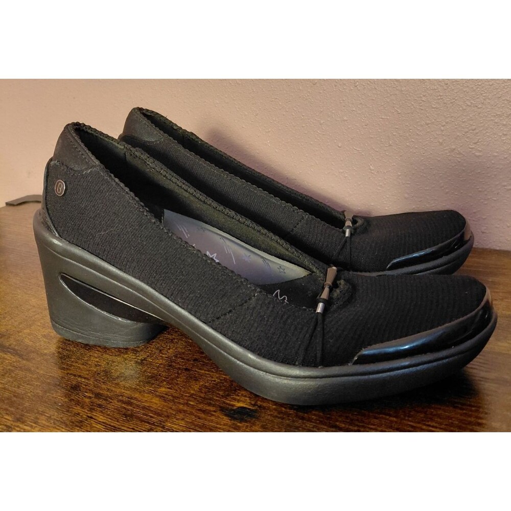 BZees Women's Electric Comfort Wedge Black Slip On Shoes Sz 9M - Picture 2 of 10